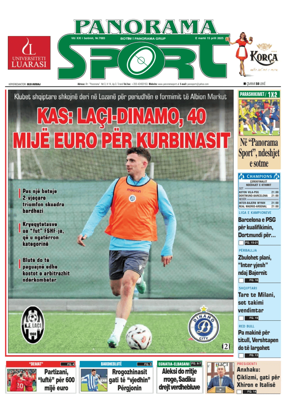 Prima-pagina-Panorama Sport-oggi-edizione-di-oggi-20250415